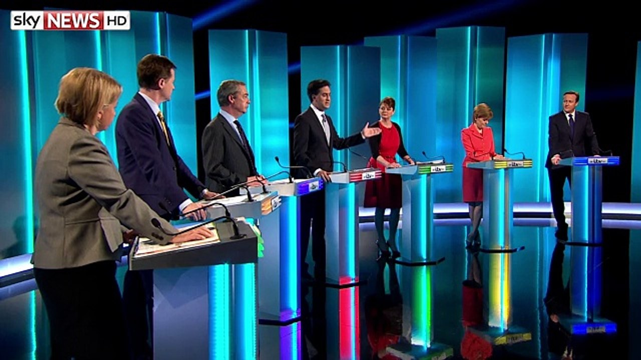 7 Leaders debate Ed Miliband, David Cameron, Nick clegg, Nigel Farage,