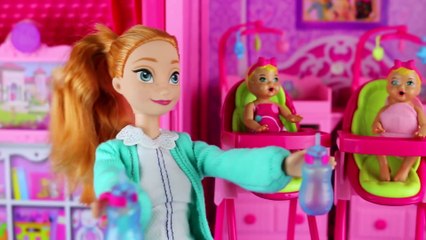 Frozen Anna and Elsa Have Twin Babies to Babysit For. DisneyToysFan