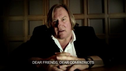 Gérard Depardieu  dans une publicité pour CVSTOS "Proud to be Russian"