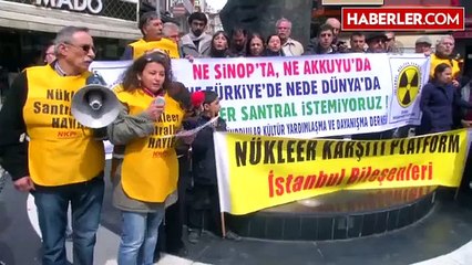 Beşiktaş'ta Nükleer Santral Protestosu