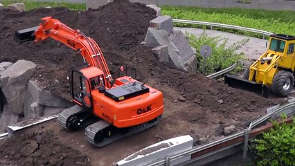 RC EXCAVATOR O&K RH 6,DAMITZ EXCAVATOR, BIG RC CONSTRUCTION SIDE
