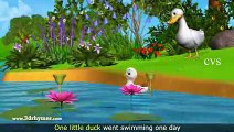 Five Little Ducks Went Out One Day - 3D Animation Five Little Ducks Nursery Rhyme for children