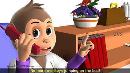 Download Video: Five Little Monkeys Jumping on the Bed Nursery Rhyme - 3D Animation Rhymes for Children