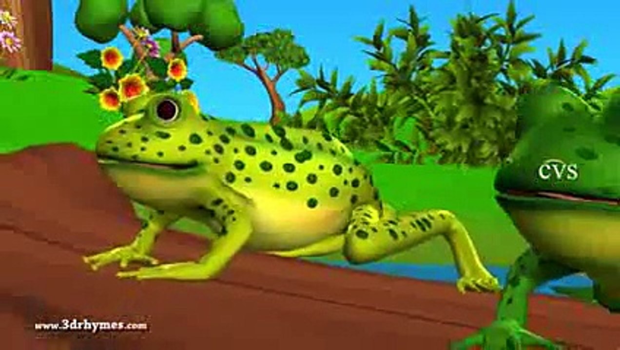 Five little Speckled Frogs - 3D Animation English Nursery rhyme for chlidren -