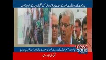 Khawaja Asif talks to media