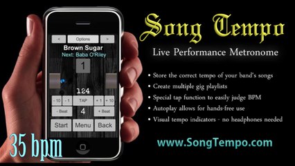 35 BPM Metronome - 10 Minutes Click Track - www.SongTempo.com