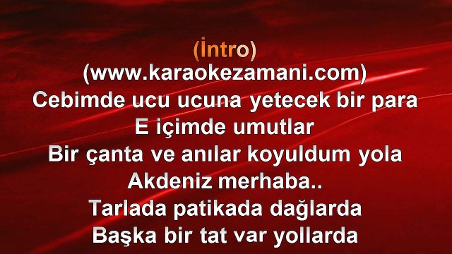 Ayna - Akdeniz - 1998 TÜRKÇE KARAOKE