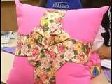 Almofada estampada em capitonê | Artesanato SABOR DE VIDA