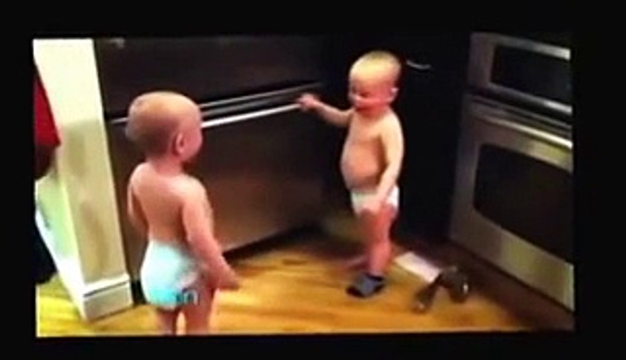 funny talking between two kids amazing .