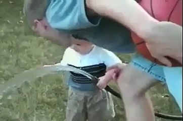 Cute Baby Trying To Drink Water P