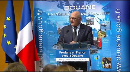 Produire en France avec la douane - Discours de Michel Sapin (16/10/2014)