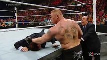 Seth Rollins vs Brock Lesnar - WWE World Heavyweight Championship Match Raw, March 30, 2015
