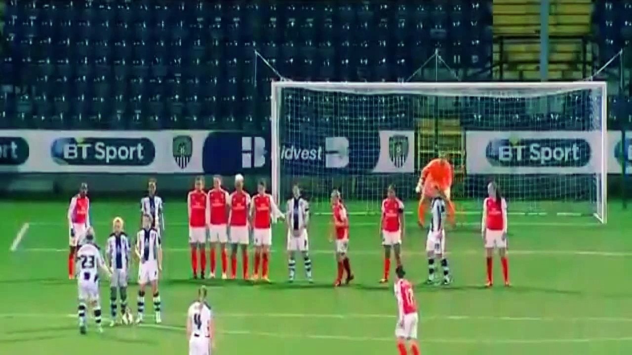 Incredible Free Kick Routine - Notts County Ladies vs Arsenal Ladies 2015