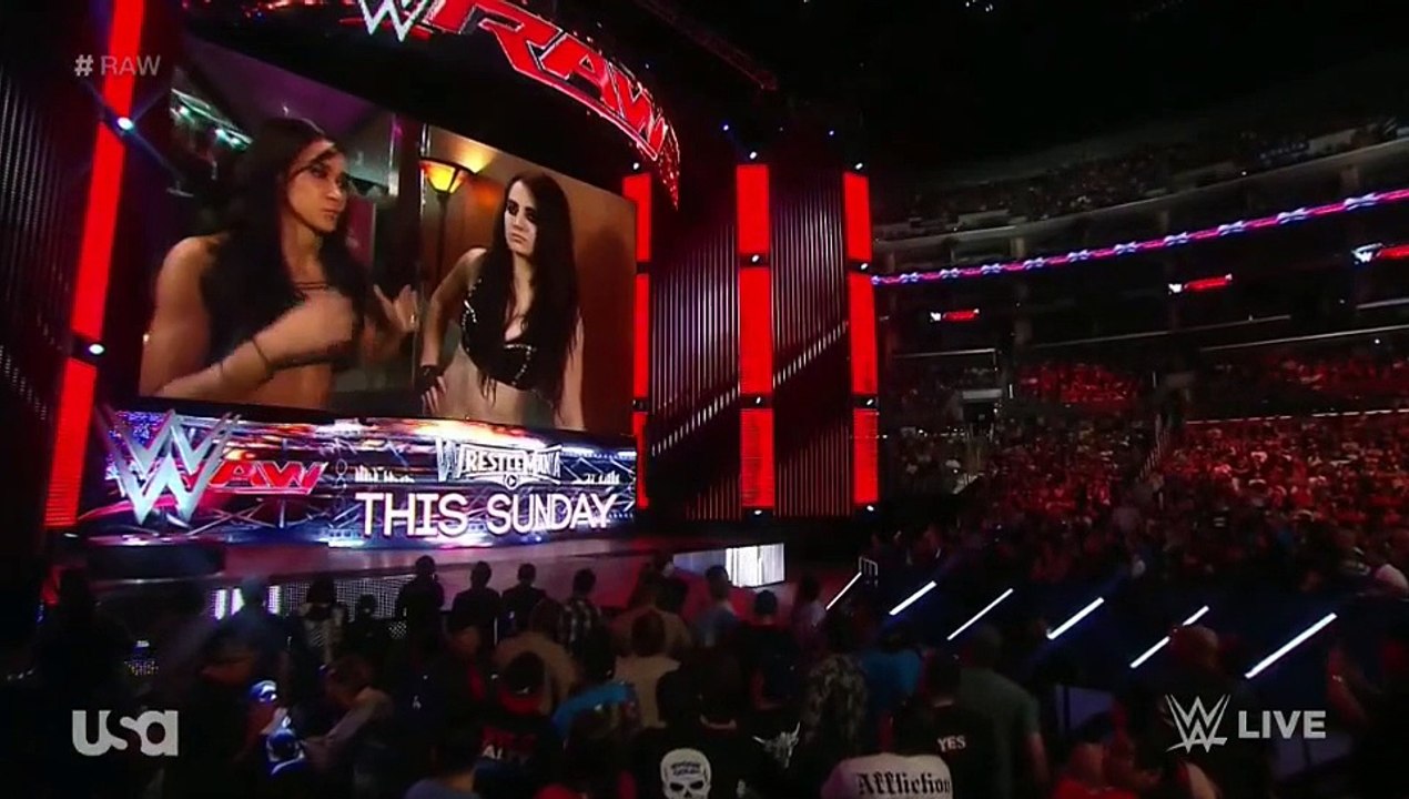AJ Lee & Paige Backstage Segment - RAW 03/23/15