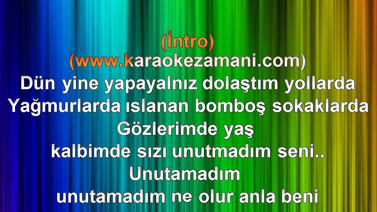 Barış Manço - Unutamadım - 1986 TÜRKÇE KARAOKE