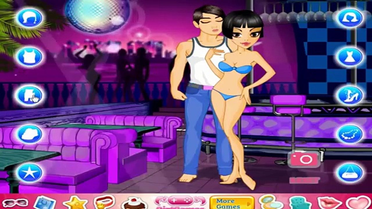 《〒》♣ Dress Up Games - Dance Club Kissing - couple kissing in club