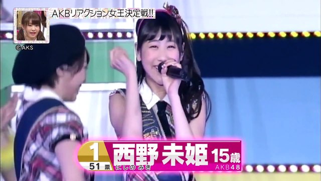 【放送事故】 AKB48 西野未姫 転倒パンツ全開 柏木由紀に顔面蹴り事故 リアクション女王対決 谷真理佳 SKE48 NMB48 HKT48 乃木坂46