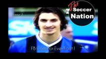 Zlatan Ibrahimovic stares at Ronaldo Fenomeno and admires him- Inter Milan vs Milan