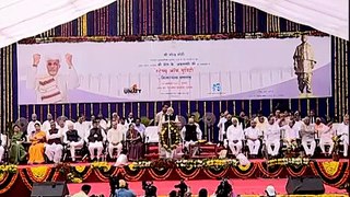 Shri Modi shares _Ekta ka Sandesh_ at the Foundation Laying ceremony of Statue of Unity in Telugu