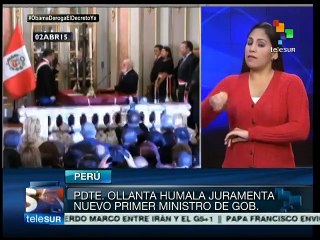 Perú: rechazan nombramiento de Cateriano como pdte. del Consejo Min.