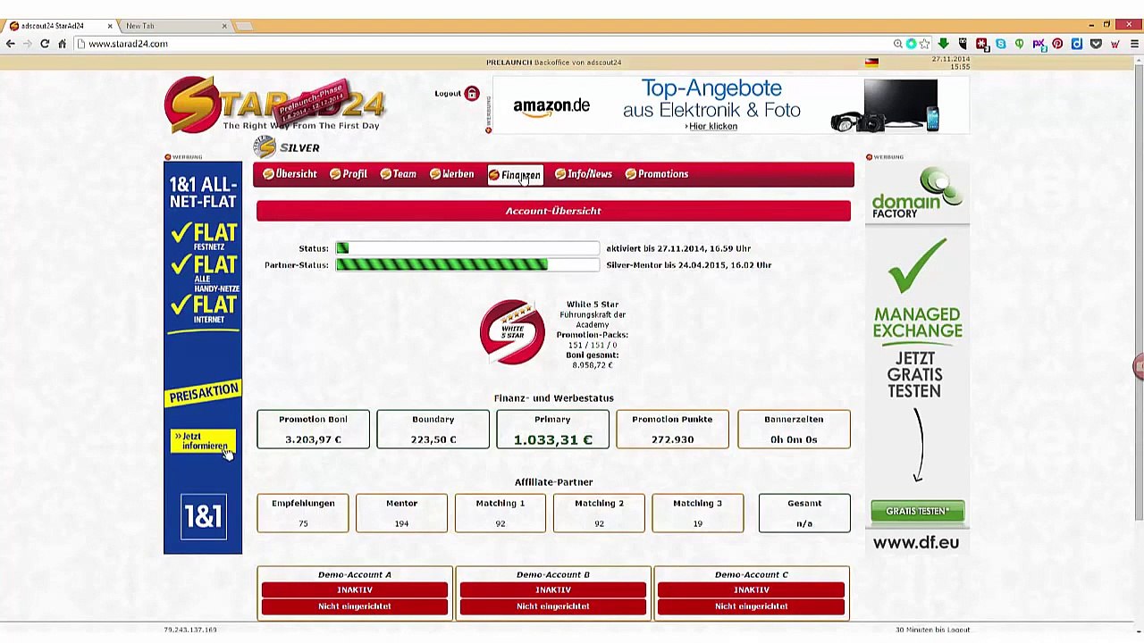 Erfahrung mit Auszahlung von STARAD24