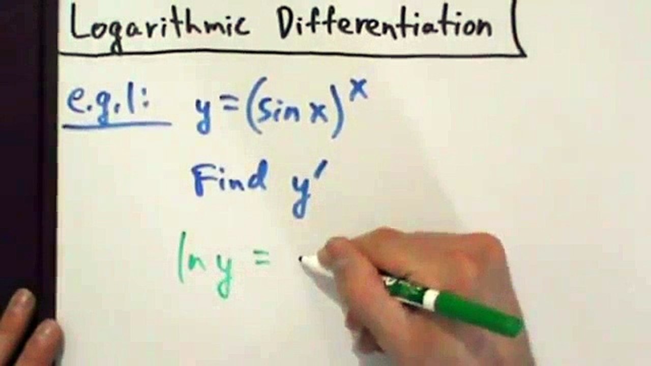 Calculus I - Logarithmic Differentiation - Example 1