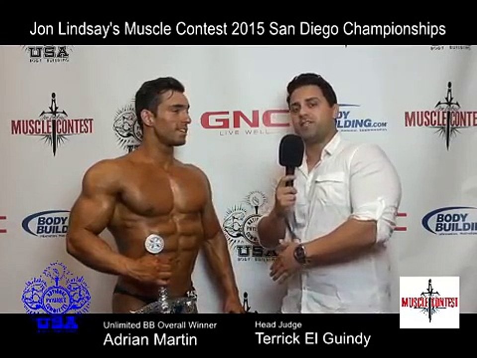 2015 Jon Lindsay's NPC San Diego Championships Men's Bodybuilding Overall Winner Adrian Martin