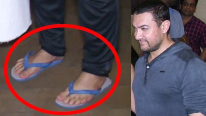 Aamir Khan Attends Movie Screening In Bathroom Slipper - Fashion Disaster