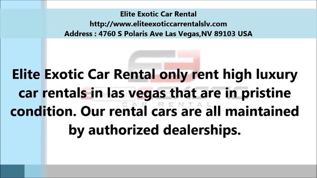 Elite Exotic Car Rental