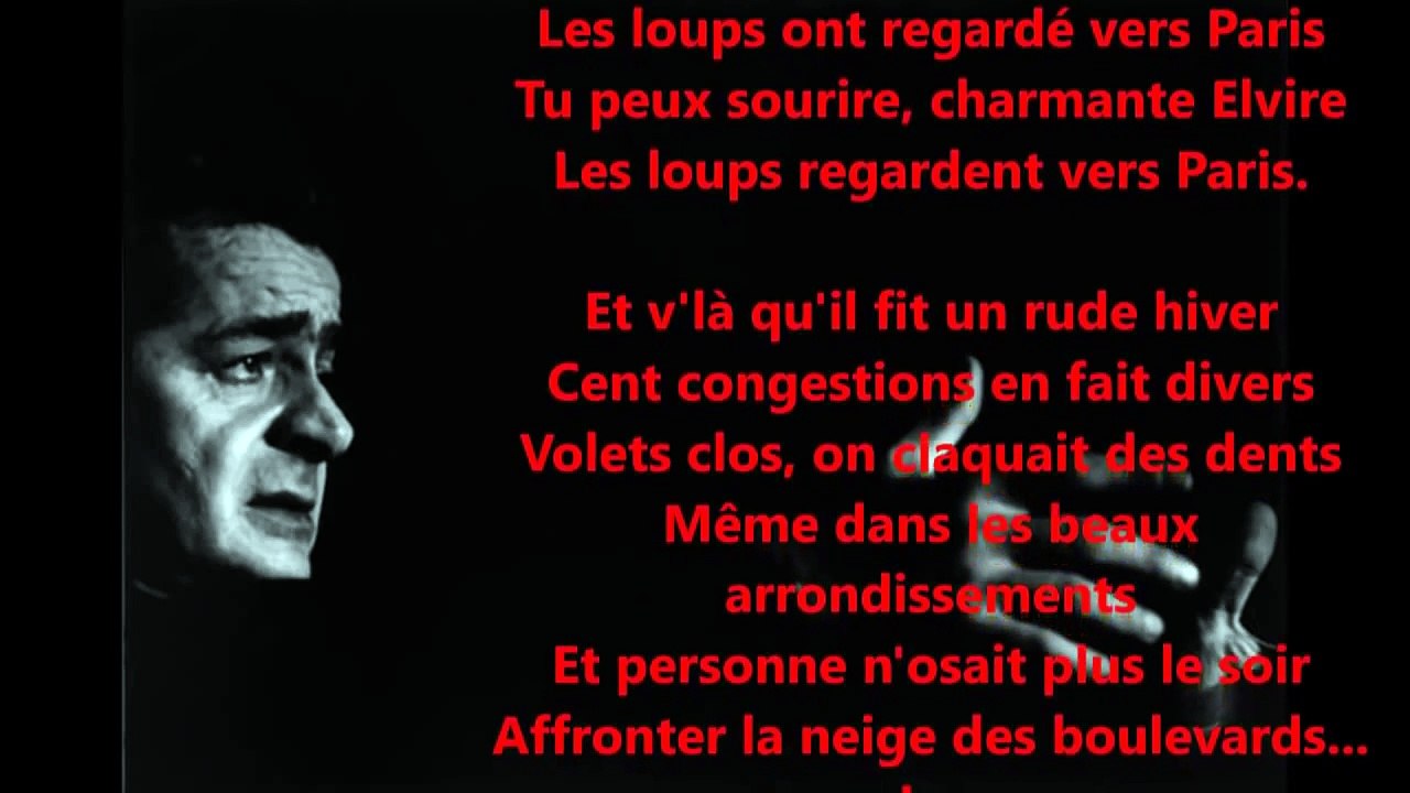 Serge Reggiani( Les Loups sont entrés dans Paris )