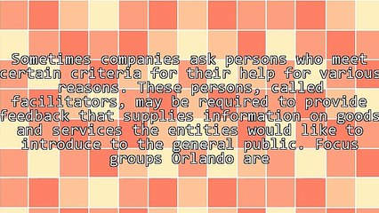 Purpose Of Focus Groups Orlando