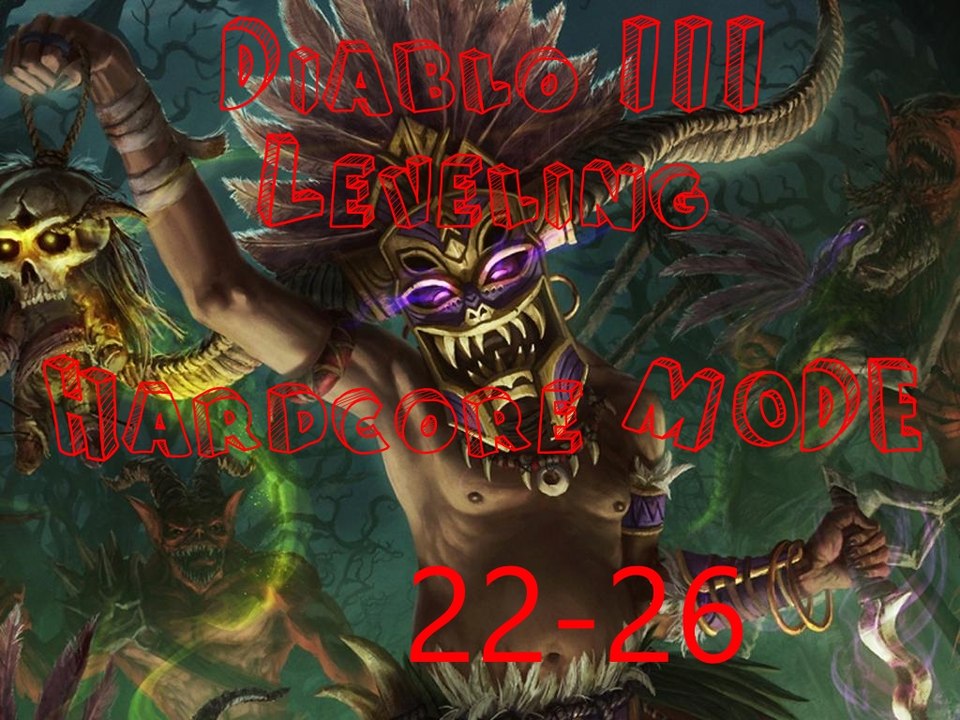 Diablo III RoS PS4 - Hardcore HC Leveling Witch Doctor / Hexendoktor von 22-26