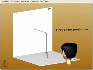 PROJECTION OF LINE PERPENDICULAR TO ONE PLANE 2k14