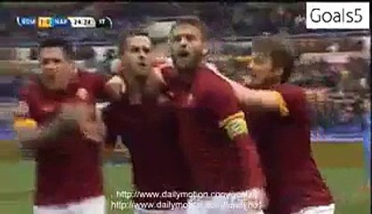 Miralem Pjanic Goal AS Roma 1 - 0 Napoli Serie A 4-4-2015