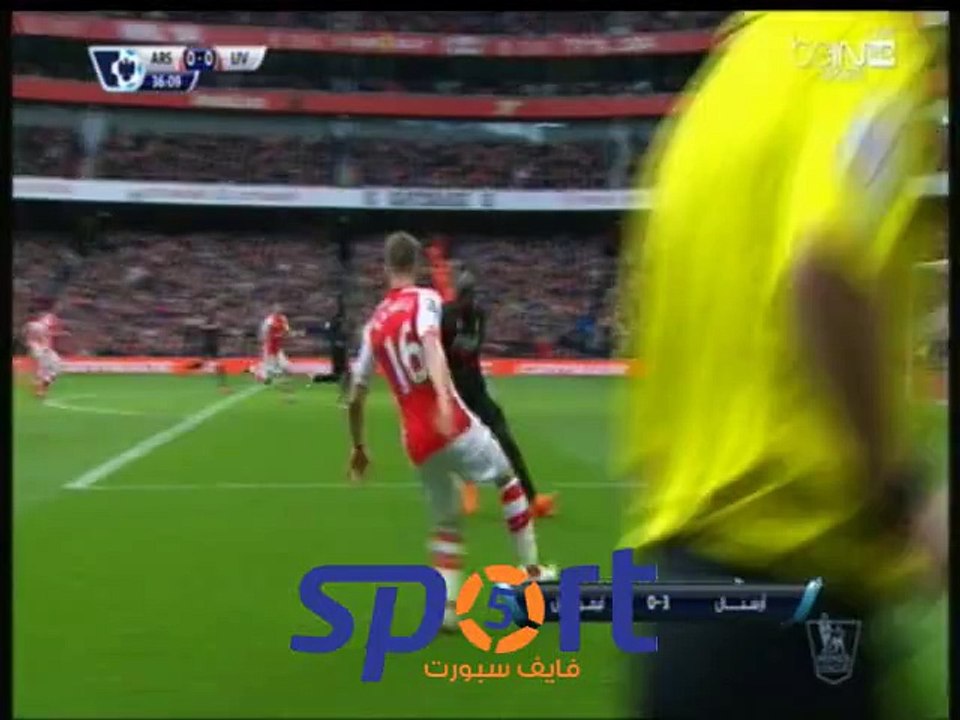 اهداف الارسنال ضد ليفربول الشوط الاول