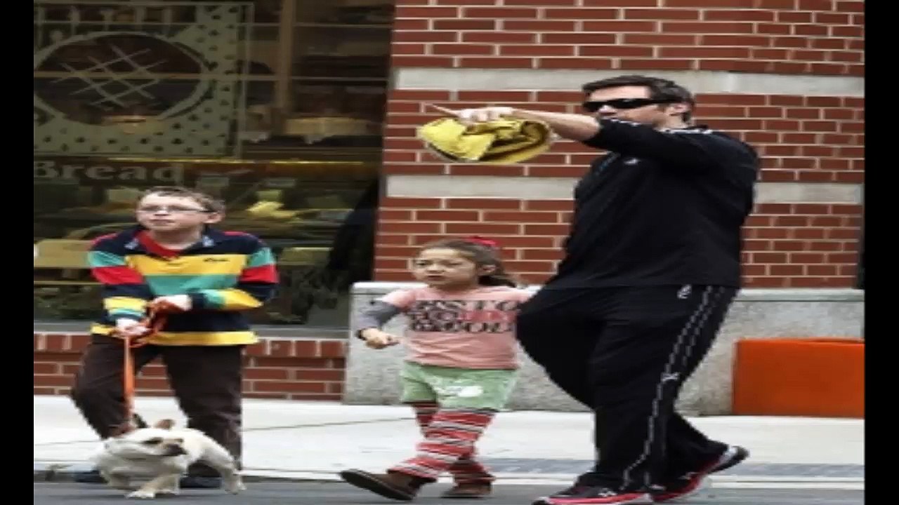 Hugh Jackman and Daughter Ava Take Pup Peaches For a Walk Full HD Video