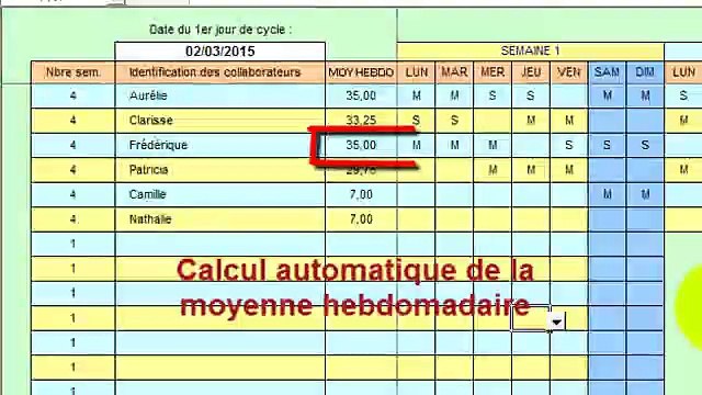 PRECYPLAN - Le générateur de planning d'équipe automatique sous Microsoft® Excel