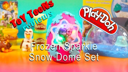 Play-Doh Surpise Egg  Disney Frozen Sparkle Snow Dome Huevos Sopresa