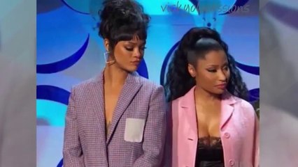 Rihanna-Suck-Nicki Minaj-Boobs-2015