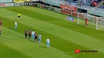 Lucas Biglia misses a penalty vs Cagliari