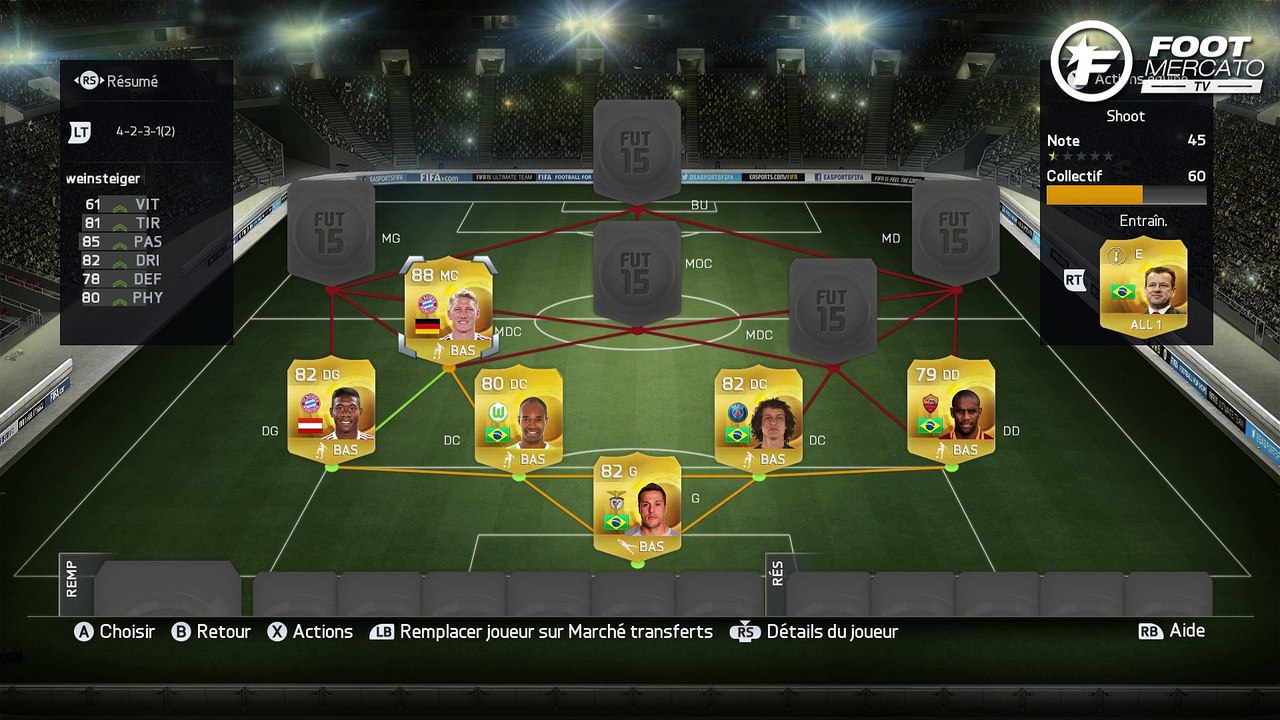 FIFA15, FUT : une équipe parfaite pour marquer de loin !