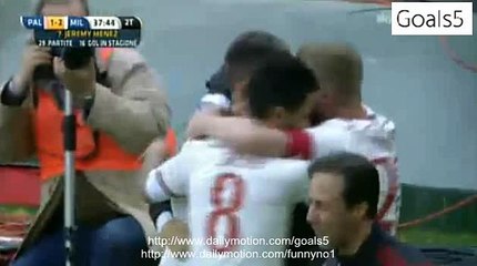 Jeremy Menez Goal Palermo 1 - 2 AC Milan Serie A 4-4-2015