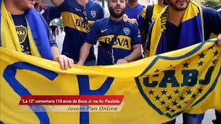 Torcedores do Boca Juniors na Av. Paulista