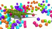 VIDS for KIDS in 3d (HD) - Kung Fu Dinosaur T-Rex Cartoon for Children, CUBES smashing Fun - AApV