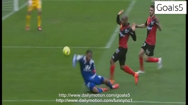 Alexandre Lacazette Penalty Goal Guingamp 0 - 2 Lyon Ligue 1 4-4-2015