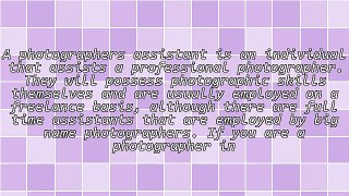 Experienced Photo Assistants In Miami