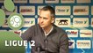 Conférence de presse AJ Auxerre - Nîmes Olympique (3-1) : Jean-Luc VANNUCHI (AJA) - José  PASQUALETTI (NIMES) - 2014/2015