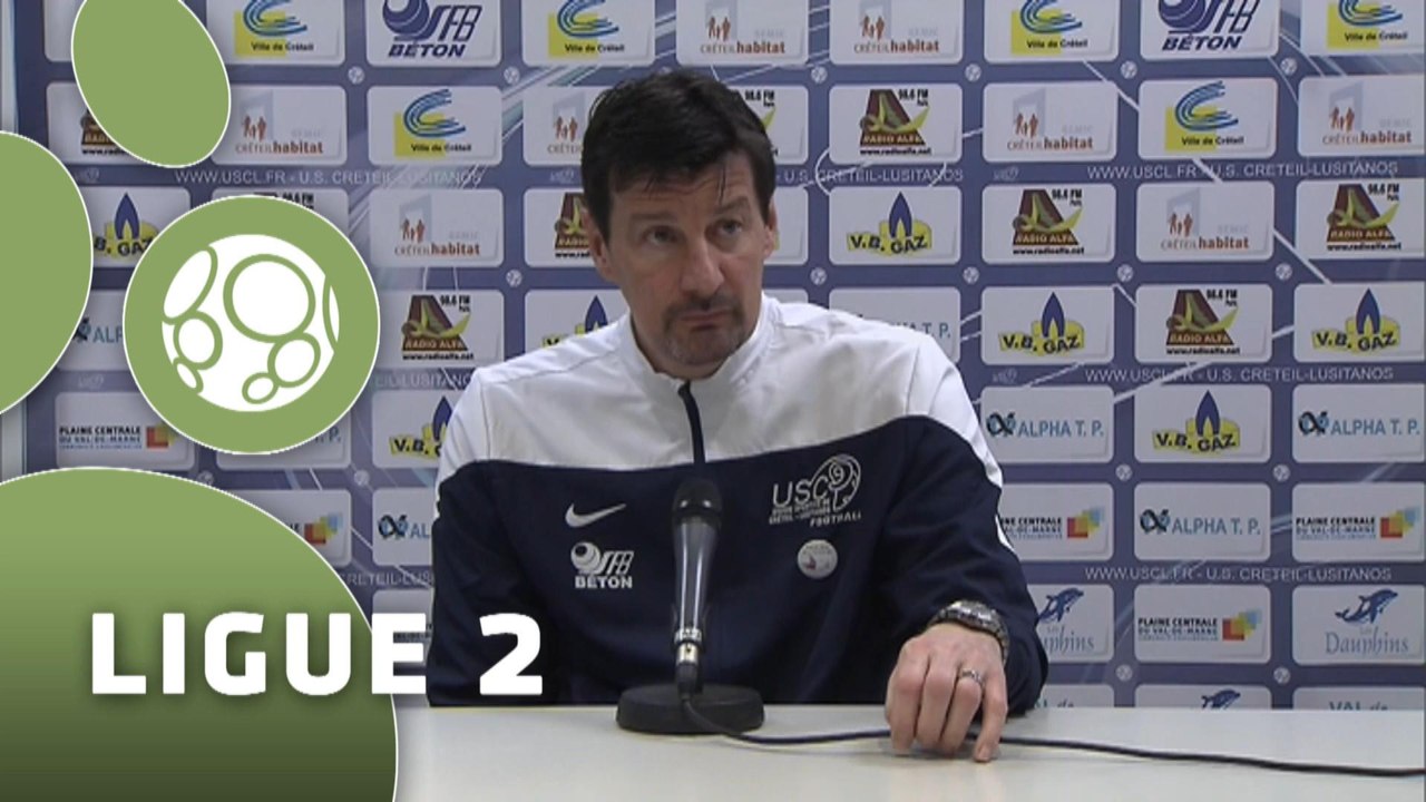 Conférence de presse US Créteil-Lusitanos - US Orléans (1-0) : Thierry FROGER (USCL) - Olivier FRAPOLLI (USO) - 2014/2015