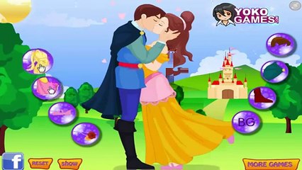 Dress Up Games - Cinderella Kissing Prince - Cinderella Kissing Princess dress up game