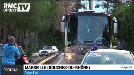 Football / Le PSG accueilli par les supporters marseillais - 04/04